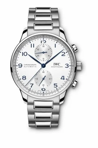 IWC Portugieser Chronograph Stainless Steel / Silver - Blue / Bracelet IW3716-17 (IW371617)